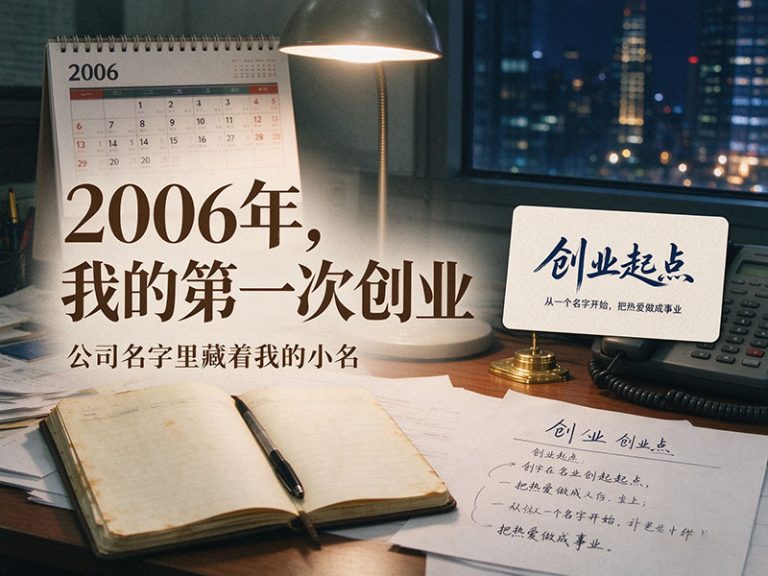2006年，我的第一次创业，公司名字里藏着我的小名