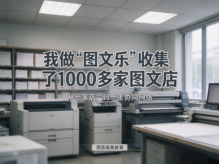 2015年，我做”图文乐”收集了1000多家图文店，最后没做成