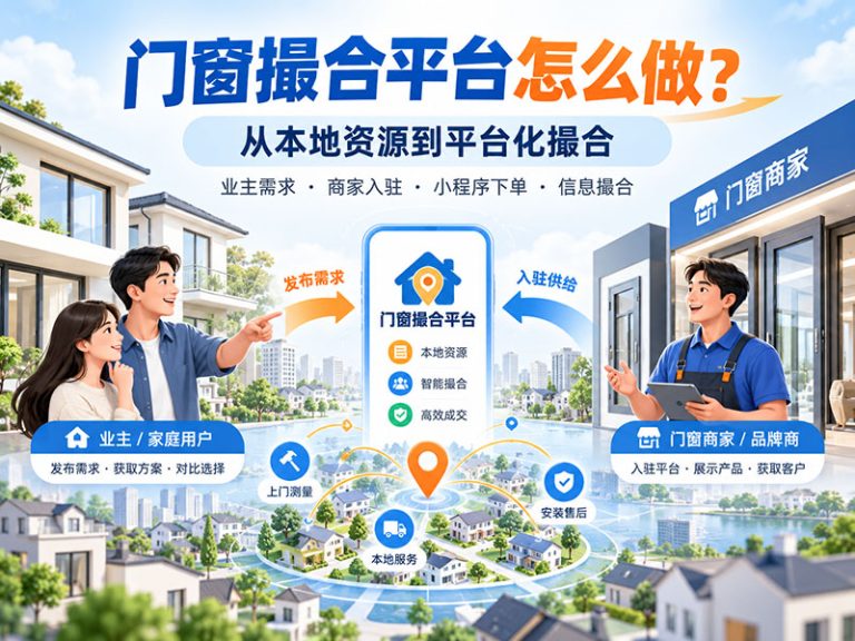 一个县城门窗老板想做撮合平台，我为什么建议他先做小程序，不急着做网站？