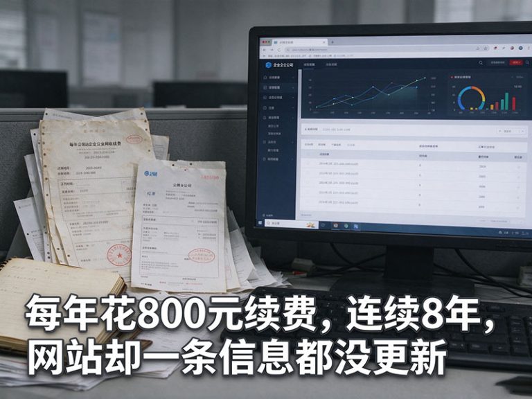 一个客户每年花800元续费，连续8年，网站却一条信息都没更新