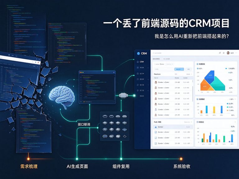 一个丢了前端源码的CRM项目，我是怎么用AI重新把前端搭起来的？